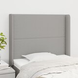  Uzglavlje s ušima svjetlosivo 103x16x118/128 cm od tkanine | shoptok.hr