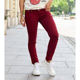 Gemre Red fabric trousers with a belt Sylvain | Shoptok.si
