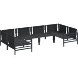 vidaXL Sjedeća garnitura za vrt 6 pcs Antracitno siva Čelik | shoptok.hr