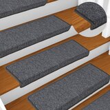  Prostirke za stepenice 15 kom 65x21x4 cm tamno sive pravokutne rubove | Shoptok.si