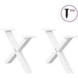  Noge za klub stolić u obliku slova X, 2 kom, bijele, 60 x (30-31) cm, čelik | shoptok.hr