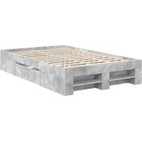  Krevetna konstrukcija s uzglavljem Betonski sivi 120 x 200 cm | shoptok.hr