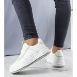 Gemre White sneakers with green inserts Nettie | Shoptok.si