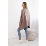 Kesi Oversize sweatshirt with mocha asymmetrical sides | Shoptok.si