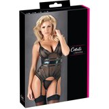 Cottelli - Sjajna prugasta prozirna majica (crna) - L | shoptok.hr