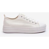 EVENTO Women's White Fabric Sneakers Staneva | Shoptok.si