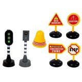  Set za igro s kiperjem in prometnimi znaki za gradbišče - rumen | Shoptok.si