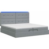  Krevet od pjene s madracem i LED-om Svjetlosiva 200 x 200 cm | shoptok.hr