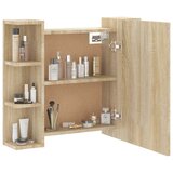 Ormarić s ogledalom LED boja hrasta sonome 70 x 16,5 x 60 cm | Eponuda.ba