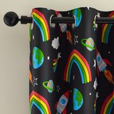 Catherine Lansfield Črne otroške zavese v kompletu 2 ks 168x183 cm Rainbow Rockets – | Shoptok.si