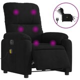  The Living Store Električni masažni naslanjač črna mikrovlakna - Električni Masažni Stol, (21442987) | Shoptok.si