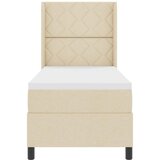  Krevet s opruga kutije s jastukom Krema 190 x 90 cm tkanina | shoptok.hr