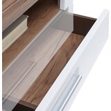 XORA komoda, bela, barve hrasta | Shoptok.si