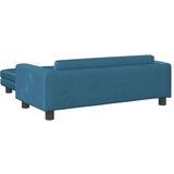 vidaXL Otroški kavč s stolčkom za noge moder 100x50x30 cm žamet | Shoptok.si