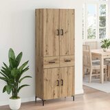  Highboard Umjetnički hrast 69,5 x 34 x 180 cm Konstruirano drvo Slike