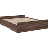 vidaXL Okvir za krevet s ladicama smeđa boja hrasta 140x200 cm drveni