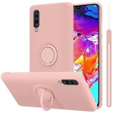 Cadorabo Ohišje, združljiv s Samsungom v tekoči roza barvi - zaščitni pokrov iz fleksibilnega silikona TPU z obročem, (20585345) Cene