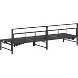  Ležaljka Crna 200 x 62 x 59 5 cm Tekstilen - bez jastučića | shoptok.hr