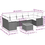  8-dijelni set vrtnih sofa od poliratana s jastucima crni | shoptok.hr