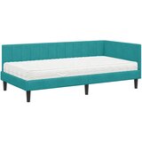 vidaXL Kotna postelja z vzmetnico Turkizna 100 x 200 cm Žamet, (5000069919) Cene