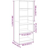 vidaXL Garderobna omara sonoma hrast 80x50x200 cm inženirski les | Shoptok.si