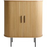Unique Furniture Vitrina za vino u dekoru hrasta s kliznim vratima u prirodnoj boji 100x118x40 cm Nola – | shoptok.hr