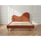 Bobochic Paris Oblazinjena oblazinjena zakonska postelja z letvenim dnom 180x200 cm v barvi terakote Celina – | Shoptok.si