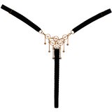 Cottelli otvorena string tanga s ukrasom - crna (S-L) | shoptok.hr