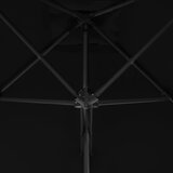  Vrtni suncobran s čeličnim stupom 300 x 230 cm crni | shoptok.hr