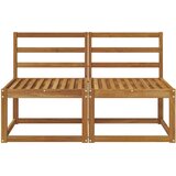  2 Komad Srednja sofa za van Čvrsto drvo akacije Prirodna | shoptok.hr