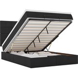  Otomanski krevet s madracem i LED crni 140x190 cm tkanine | Eponuda.ba