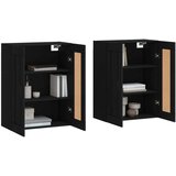  Zidni ormarići 2 kom crni od konstruiranog drva | shoptok.hr