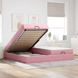  Posteljni okvir z vzmetnico z vzmetnico 2 pcs Roza Žamet, (5000125963) | Shoptok.si