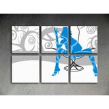  Ročno izdelana slika POP Art Blue Woman 6-delna (POP ART) | Shoptok.si