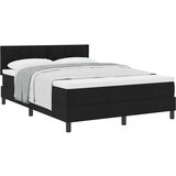 vidaXL Box Spring postelja z vzmetnico Črna 140x190 cm Tkanina Cene