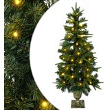 Mini božićno drvce 120 cm 100 LED lampica Topla bijela PVC i PE | shoptok.hr