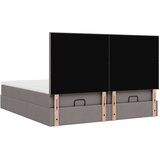  Otomanski okvir kreveta s madracima smeđesivi 180x200cm tkanine | shoptok.hr