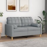  Ukrasni jastuci 2 kom svjetlosivi Ø 15 x 50 cm od tkanine | shoptok.hr