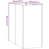  Sadilica bijela 40x80x80 cm od čelika | shoptok.hr