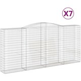  Obokane gabion košare 7 kosov 400x50x180/200cm pocinkano železo, (21000565) | Shoptok.si