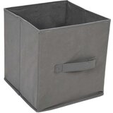 Ormarić za pohranu s 4 platnene košare sivi 63x30x71 cm čelični | shoptok.hr