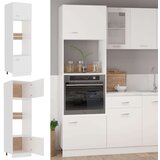 Ormarić Omarica za mikrovalovno pečico bela 60x57x207 cm iverna plošča | Shoptok.si