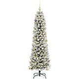 vidaXL Umjetnobožićnodrvce with LEDs Bijelo 210cm PVC | shoptok.hr
