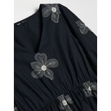 Sinsay Pamučna babydoll mini haljina s vezenim cvjetovima | shoptok.hr