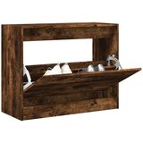 vidaXL Omarica za čevlje dimljeni hrast 80x34x63 cm inženirski les | Shoptok.si