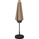  Vrtni Parasol s Podnožjem Pravokutni 2,7 x 2,7 m Poliester Smeđesiva 270 x 270 cm | Shoptok.si