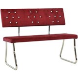 vidaXL Klop 110 cm vinsko rdeč žamet | Shoptok.si