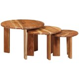  Stolovi za slaganje 3 pcs Smeđa Čvrsto drvo akacije | shoptok.hr