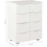 vidaXL Komoda visok sijaj bela 60x35x80 cm iverna plošča | Shoptok.si