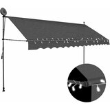 Tenda na ručno uvlačenje s LED svjetlima 400 cm antracit | shoptok.hr